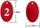 StayMax Aluminum Alloy Oval Number Tag Key Tag with Key Rings