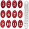 StayMax Aluminum Alloy Oval Number Tag Key Tag with Key Rings