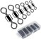 Siasky Fishing Swivels, 200pcs Barrel Swivels Fishing Stainless Steel Swivel Fishing for Saltwater Freshwater Fishing