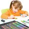 Sunnyglade 185 Pieces Double Sided Trifold Easel Art Set, Drawing Art Box with Oil Pastels, Crayons, Colored Pencils, Markers, Paint Brush, Watercolor Cakes, Sketch Pad