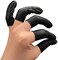 Lind Kitchen 150pcs Disposable Latex Finger Cots Protective Fingertips Gloves Rubber Industrial Fingerstall Sleeves 65mmx25mm (Black