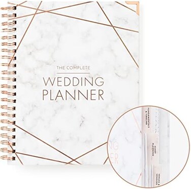 Your Perfect Day [New] Wedding Planner Marble Gold - Undated Bridal Planning Diary Organizer - Hard Cover, PocketsOnline Support