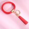 Coolcos Key Ring Bracelet Wristlet Keychain Bangle Keyring - Portable Leather Tassel Bracelet Keys Holder Women Gift