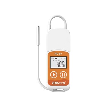 مسجل بيانات درجة الحرارة Elitech RC-5PDF USB قابل لإعادة الاستخدام، دقة عالية، 32000 نقطة، لون فيروزي RC-5TE