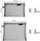 Topfinder Clear Cosmetic Bags Zip Makeup Mesh Bags Pencil Case Pouch Travel Toiletry Kit Set Storage Case ((6A5A3 Grey