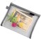 Topfinder Clear Cosmetic Bags Zip Makeup Mesh Bags Pencil Case Pouch Travel Toiletry Kit Set Storage Case ((6A5A3 Grey