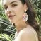 ARATLENCH Acrylic Pendant necklace Earrings &ndash; Long Statement Leaf Charm Necklace Tortoise Resin Palm Leaf Earrings Fashion Necklaces Earrings for Women Girls