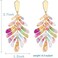 ARATLENCH Acrylic Pendant necklace Earrings &ndash; Long Statement Leaf Charm Necklace Tortoise Resin Palm Leaf Earrings Fashion Necklaces Earrings for Women Girls