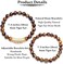 BOMAIL 8mm Tiger Eye Stone Beads Bracelet Elastic Natural Stone Yoga Bracelet for Women Men