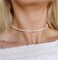 Qiuseadu 7th Moon Puka Shell Necklace Hawaiian White Turquoise Bead Choker Beach Necklace for Women Girls (White Bead
