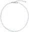 Qiuseadu 7th Moon Puka Shell Necklace Hawaiian White Turquoise Bead Choker Beach Necklace for Women Girls (White Bead