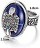 PPX Daywalking Katherine Necklace Pendant Charm Necklace-Royal Blue and Vampire Diaries Daylight Walking Signet Damon's Ring for Fans, with Transparent Box