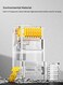 كابل AMPCOM UTP مطلي بالذهب 50 ميكرون، قطعتان، مناسب لكابلات CAT6 RJ45 القياسية ذات الموصلات المعيارية 8P8C، طرف توصيل قابل للضغط، عبوة من 100 كابل.