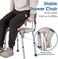 TooCust Shower Chair with Arms and Back Heavy Duty 330lbs, Shower Chair for Inside Shower, Shower Seat for Inside Shower Bathroom Chair with Cutout SeatCold-Proof Pads, Tools-Free Assembly