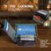 محفظة رنبوكس رفيعة بمشبك نقود للرجال، مزودة بتقنية حجب RFID، تتسع لـ 11 بطاقة، تصميم بسيط، مصنوعة من الجلد، قابلة للطي، تُوضع في الجيب الأمامي، مع علبة هدايا.