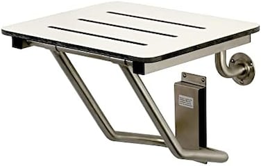 Kingston Brass KBSS1816 Adascape Shower Seat, Brushed Stainless Steel