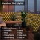 echosari Net Lights Solar Powered, 100 LED 5Ft x 5Ft Bush Net Light Outdoor Mesh Lights Auto On/Off 8 Modes for Tree Fence Backyard Bush Decor (Warm White