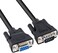DTECH DB9 RS232 Serial Cable Male to Female Extension Null Modem Cord Cross TX RX line for Data Communication (10 Feet Black