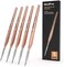 Nicpro Detail Paint Brushes 5 PCS Extra Fine Tip 000 Professional Miniature Painting Artist Set Round 3/0 for Micro Watercolor Oil Acrylic Craft Models Rock Army Paint By Number for Adult