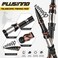 PLUSINNO Fishing Rod and Reel Combos, Toray 24-Ton Carbon Matrix Telescopic Fishing Rod, 121 Shielded Bearings Stainless Steel BB Spinning Reel