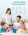 ThermoPro TP65 Digital Wireless Hygrometer Indoor Outdoor Thermometer Wireless Temperature and Humidity Monitor with Jumbo Touchscreen and Backlight Humidity Gauge, 200ft/60m Range