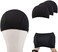 Dome Caps for Wigs 6 Pcs Stretch Black Dome Caps for Women Men Mesh Dome Caps for Wigs Dome Cap