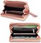 Coco Rossi Wallets for Women PU Leather Card Holder Organizer Ladies Clutch with Tassel Wristlet Wrist strap, A Pink Glitter, long purse, Casual