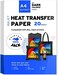 Printers Jack Iron-On Heat Transfer Paper for Dark Fabric 8.5x11" T-Shirt Transfer Paper for Inkjet Wash Durable, Long Lasting Transfer, No Cracking 20 Sheets white Dark Color 20 Sheets