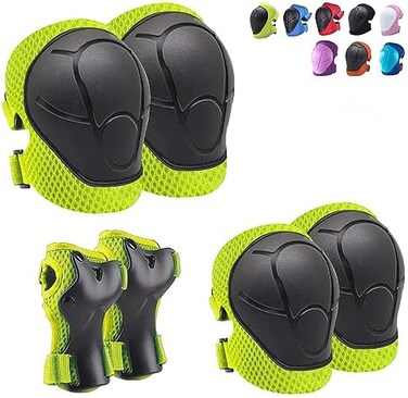 CKE Knee Pads for Kids Kneepads and Elbow Pads Toddler Protective Gear Set Kids Elbow Pads and Knee Pads for Girls Boys with Wrist Guards 3 in 1 for Skating Cycling Bike Rollerblading Scooter