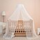HanYun Baby Crib Safety Pop Up Tent, 55" x 51" x 27" Crib Canopy Protect Baby from Crib Rails, Baby Bed Netting Crib Tent Cover to Keep Baby from Climbing Out - See Through Mesh Nursery Mosquito Net