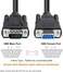 DTECH DB9 RS232 Serial Cable Male to Female Extension Null Modem Cord Cross TX RX line for Data Communication (15 Feet, Black