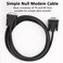 DTECH DB9 RS232 Serial Cable Male to Female Extension Null Modem Cord Cross TX RX line for Data Communication (15 Feet, Black