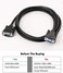 DTECH DB9 RS232 Serial Cable Male to Female Extension Null Modem Cord Cross TX RX line for Data Communication (15 Feet, Black