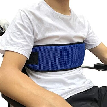 Jeelathy Wheelchair Seat Belt Adjustable Medical Wheelchair Safety Harness for Patient Caring, Cushion Harness Straps with Easy Release Buckle