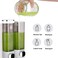 Little World Wall Mounted Soap Dispenser Bathroom 2 Chambers, Shower Soap Dispenser 600ml Body Wash Dispenser Set, Shampoo and Conditioner Dispenser Hand Soap Dispenser Pump for Toilet Bathroom Hotel