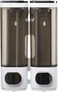 Little World Wall Mounted Soap Dispenser Bathroom 2 Chambers, Shower Soap Dispenser 600ml Body Wash Dispenser Set, Shampoo and Conditioner Dispenser Hand Soap Dispenser Pump for Toilet Bathroom Hotel