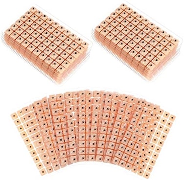 ROSENICE 600 Counts Acupuncture Vaccaria Ear Seeds Disposable Ear Press Seeds Multi-Condition Ear Seed Acupressure Kit (10 Sheets