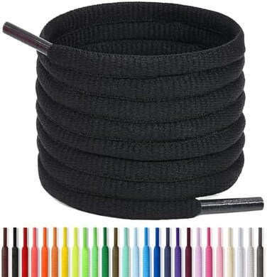 Handshop 1/4" Oval Athletic Shoelaces 24"-72" in 22 Colors Half Round Shoe Laces