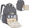 Teamoy Breast Pump Bag, Breast Pump Backpack Compatible with Spectra S1, S2, and Cooler Bag, Pumping Bag with Pockets and 15" Laptop Sleeve for Working Mom, Gray