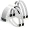 LINKUP - PSU Cable Extension Sleeved Custom Mod GPU PC Power Supply Braided w/Comb Kit1x 24 P (2042x 8 P (44CPU2x 8 P (62GPU set30CM 300MM - White