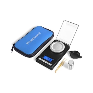 Fuzion Digital Milligram Scale 50g/ 0.001g, Portable Jewelry Scale, Powder Scale, Micro Scale for Powder Medicine, Gold, Gem, Reloading, Calibration Weight and Tweezers Included