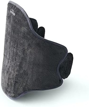 Sunbeam Heating Pad Wrap for Back Pain Relief with Auto Shut Off and Moist Heating Option, 23 x 15", Slate Grey