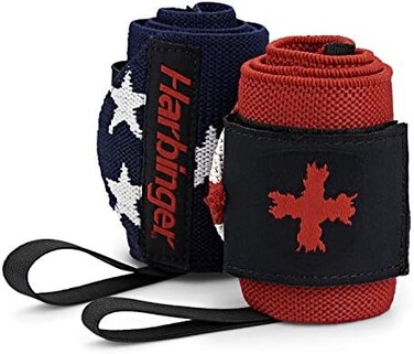 Harbinger Red Line 18-Inch Weightlifting Wrist Wraps For Men And Women (Pair
