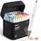 Ohuhu Alcohol Markers Brush Tip - Double Tipped Art Marker Set for Artist Illustration - 72 Colors - ChiselBrush Dual Tips - Honolulu - Refillable