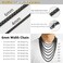 PROSTEEL Black Choker Chain Choker Necklaces Women Men Girl Jewelry Gothic Goth Flat Round Box Link Chain Necklace, 14 inch(35cm, Metal, No Gemstone