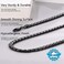 PROSTEEL Black Choker Chain Choker Necklaces Women Men Girl Jewelry Gothic Goth Flat Round Box Link Chain Necklace, 14 inch(35cm, Metal, No Gemstone