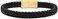 Geoffrey Beene Men's Braided Genuine Leather Bracelet with Stainless Steel Closure