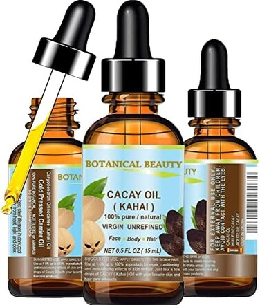 Botanical Beauty CACAY (KahaiOIL 100% Pure Natural Virgin Unrefined WILD GROW Anti Ageing Anti Wrinkle Face Oil nutrient rich in natural Retinol Vitamin A, E. 0.5 Fl.oz.- 15 ml by