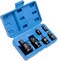 HELAKLS 6-Piece Impact Adapter and Reducer Socket Set, 1/4 3/8 1/2 3/4 Inch Female To Male Air Square Drive and Wrench Conversion Kit, Cr-Mo Steel, Ball Detent, Hand Tools With Case
