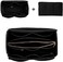 ZTUJO Purse Organizer Insert, Felt Bag Organizer with Metal Zipper, HandbagTote Shaper, For Speedy Neverfull Tote, 7 Sizes (Mini, Black